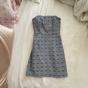 Vineyard Vines Strapless Black and White Dress